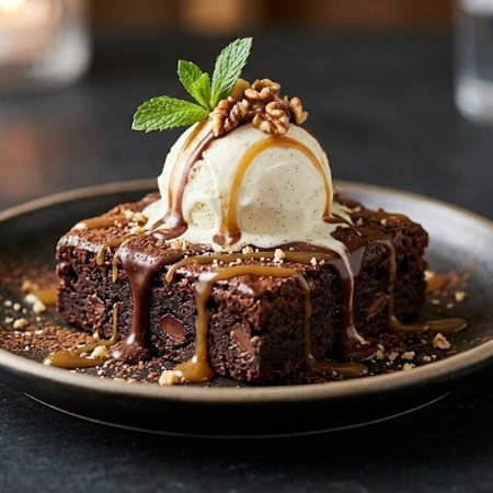 Brownie With Ice Cream